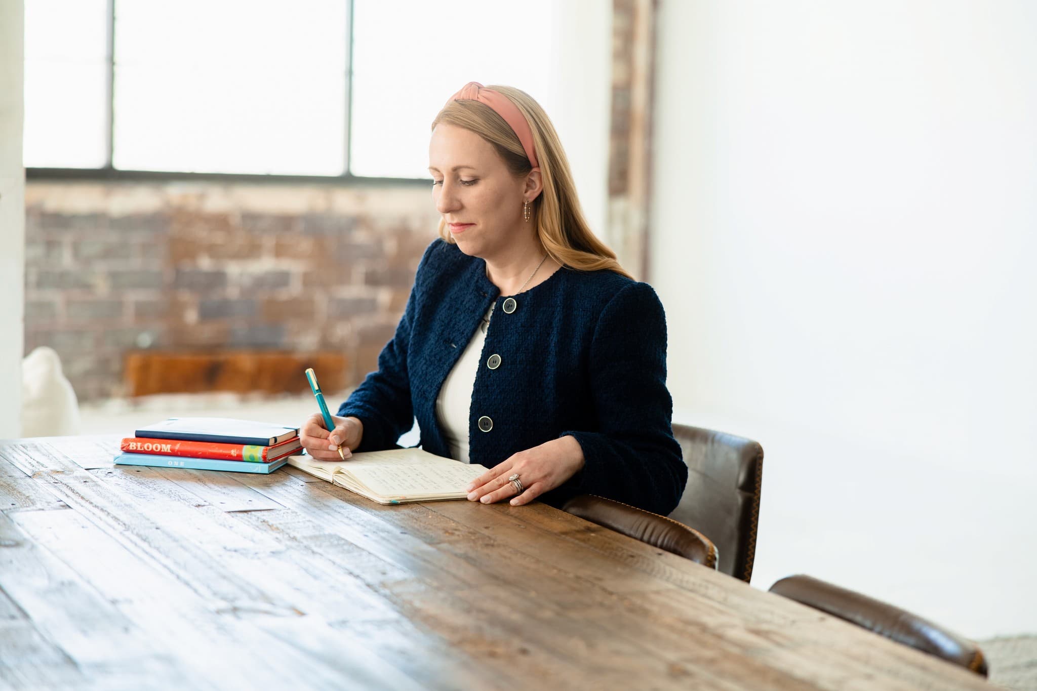 Liz writing