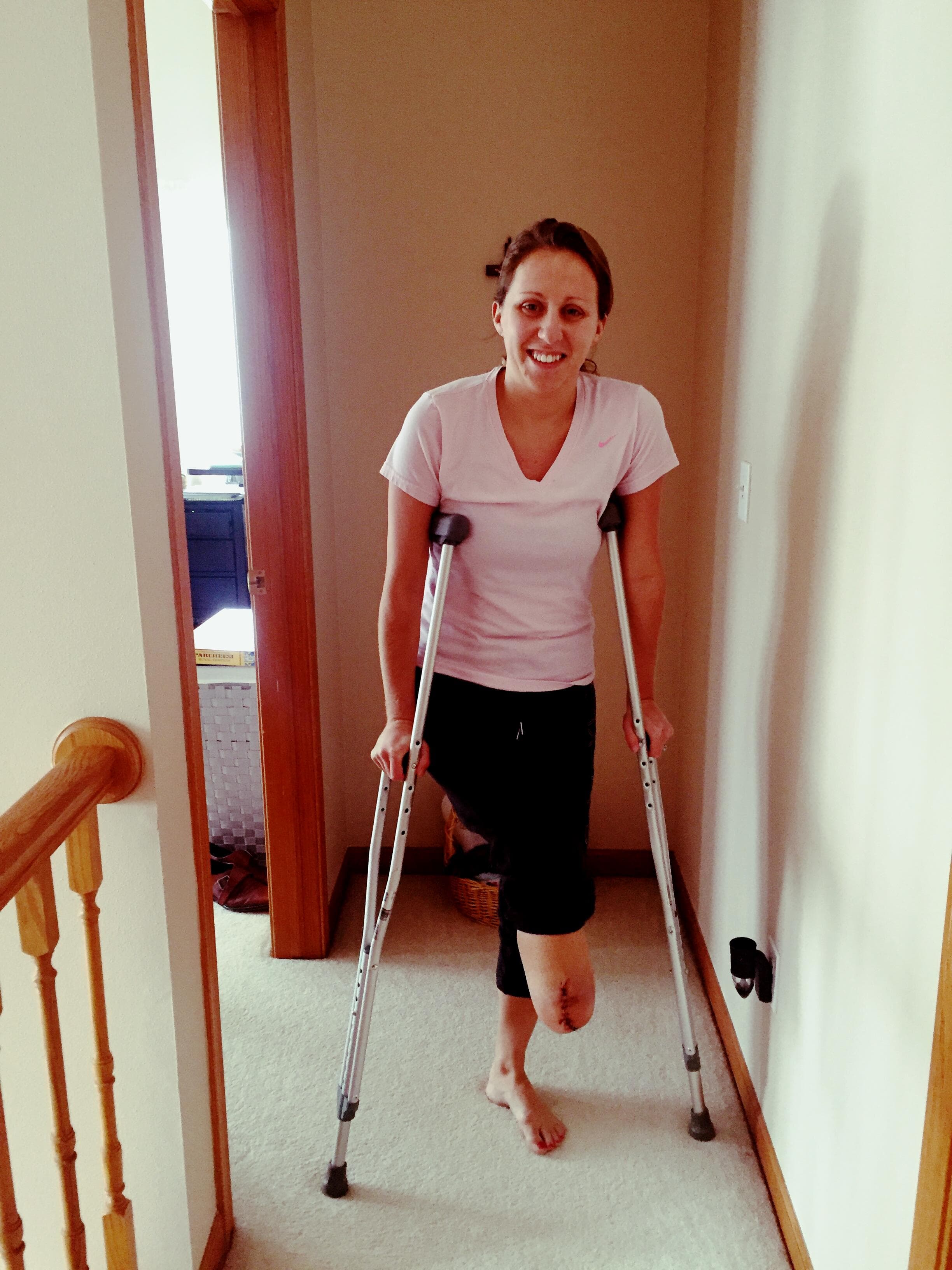 Recovering at home. I used this time to build my mental strength while slowly working to restore my physical strength—one step at a time.