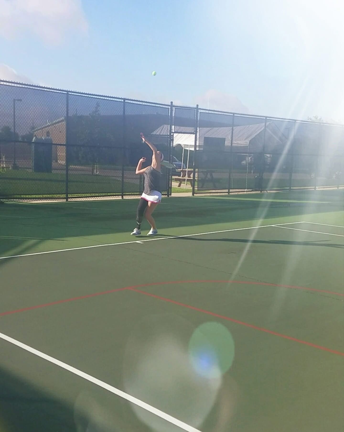 Just two months into wearing my prosthetic, and I was already back on the tennis courts. Though things felt different, I was amazed by the abilities my new leg gave me.