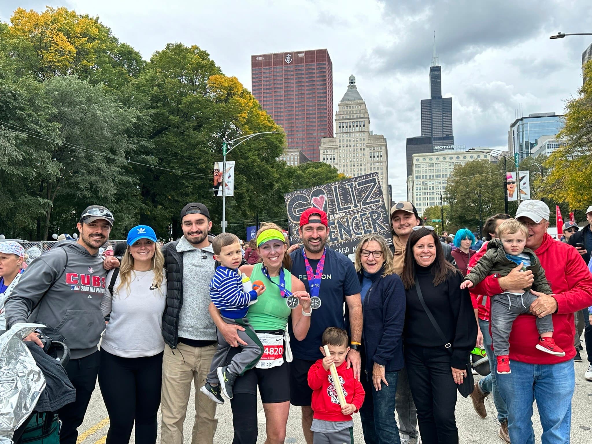 6:59 am – Written on my arms were powerful reminders of the people, dates, and organizations that have shaped my journey—family, friends, meaningful milestones, and causes close to my heart. I ran in honor of each one, carrying their impact with me every step.